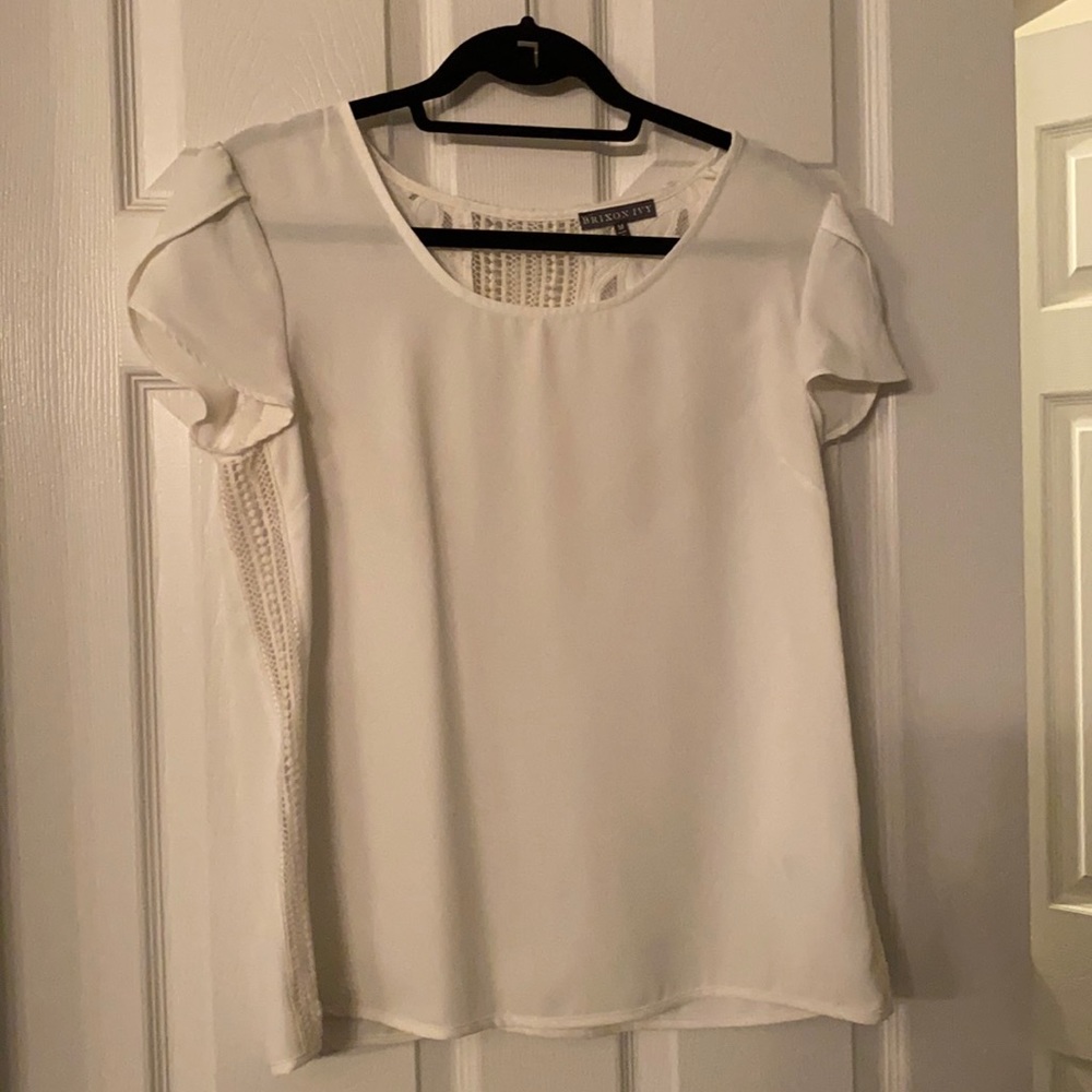 White Brixon Ivy short sleeved blouse